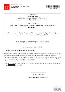 Záznam o stanovení předpokládané hodnoty veřejné zakázky 'Stavba č. 0132 TV Točná, etapa 0002 IS Točná, část kanalizace, 2. etapa (severní část); zhotovitel st…