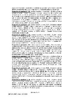 Stránka 6 z 8 oficiálního dokumentu (ZMČ20. ZMČ, dne 21.09.2026) obsahující přehled rozpočtových opatření roku 2026:
- Rozpočtové opatření č. 35: Změna rozpočt…