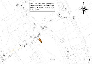Praha 22, Pitkovice, Uhříněves, Připojení Datacentra Uhříněves, ŠDV_3., 4. etapa - situace 4. díl, M: 1 : 1000. Mapa zobrazuje dopravní situaci, kruhový objezd…