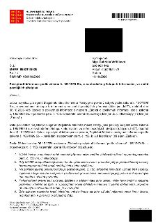 Hlavní město Praha, Magistrát hlavního města Prahy, Odbor majetkových agend, Oddělení realizace majetkových převodů. Váš dopis zn./ze dne: . Č.j.: MHMP 996214/…
