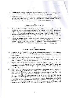 Strana 2 smlouvy o poskytnutí finančních prostředků. Obsahuje body 1.3 a 1.4 týkající se změn projektu. Článek II. 'Splatnost Finančních prostředků' (body 2.1…