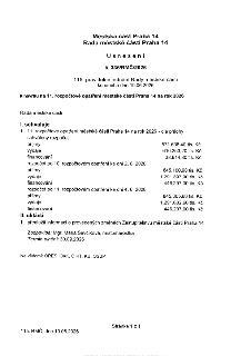 Usnesení Rady městské části Praha 14 č. 336/RMČ/2026 ze dne 10.06.2026 k návrhu na 11. rozpočtové opatření pro rok 2026. Dokument schvaluje úpravy rozpočtu: sc…