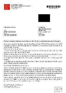 Úřední dokument Magistrátu hlavního města Prahy, Odbor ochrany prostředí, ze dne 19. 8. 2026. Předmět: Žádost o poskytnutí informace podle zákona č. 106/1999 S…