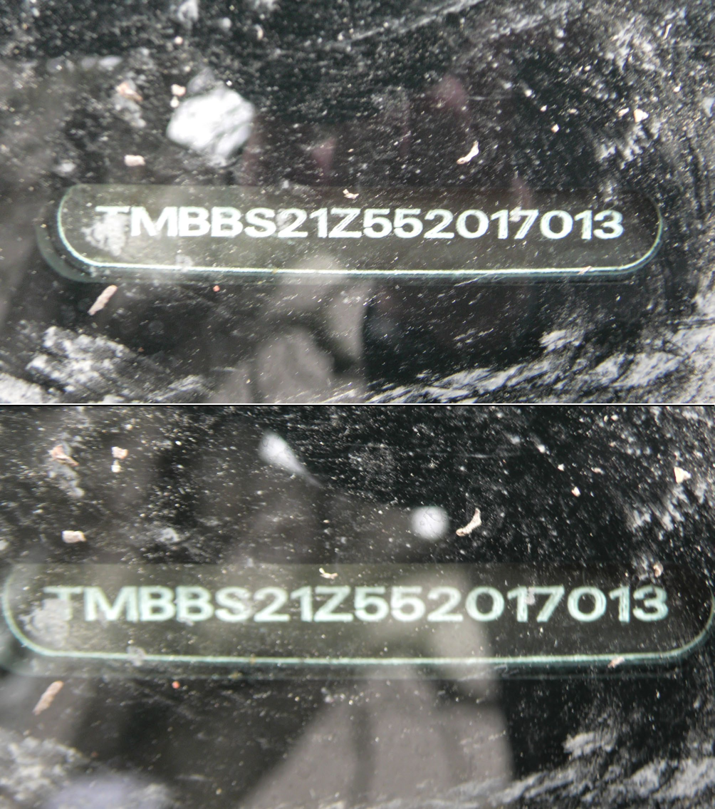 Identifikační číslo vozidla (VIN): TMBBS21Z552017013