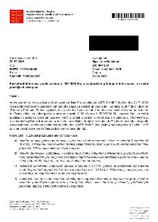 Úřední dopis Magistrátu hlavního města Prahy, odboru územního rozvoje, ze dne 01.09.2026. Předmět: Poskytnutí informace podle zákona č. 106/1999 Sb., o svobodn…