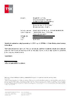 Oficiální vyjádření Technické správy komunikací hl. m. Prahy (TSK) ze dne 04.09.2025 k úplatnému nabytí pozemků č. 1279/1 a č. 1279/54 v k. ú. Dolní Chabry. TS…