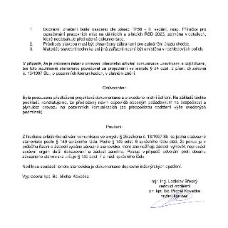 1. Dopravní značení bude osazeno dle zásad TP66 - II. vydání, resp. Příručka pro označování pracovních míst na dálnicích a silnicích ŘSD 2023, zejména v detail…