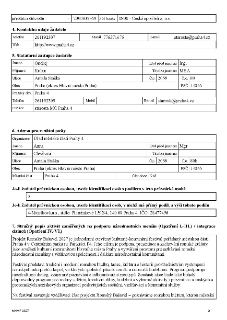 Naskenovaná stránka textového dokumentu. 4. Kontaktní údaje žadatele: Telefon 261192307, Mobil 776371676, E-mail starosta@praha4.cz, Web http://www.praha4.cz.…