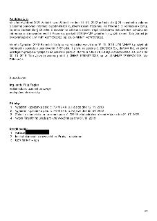 Úřední dokument obsahující odpověď na dotaz č. 5. Text uvádí: 'Ve věci Vyjádření 2022 žadatel svou žádostí ze dne 31. 07. 2022 požádal dle § 21 stavebního záko…