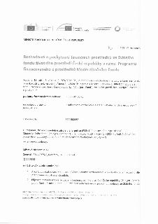 Rozhodnutí o poskytnutí finančních prostředků ze Státního fondu životního prostředí ČR, č. j. SFZP 171943/2025. Příjemce: Městská část Praha 12, Generála Šišky…