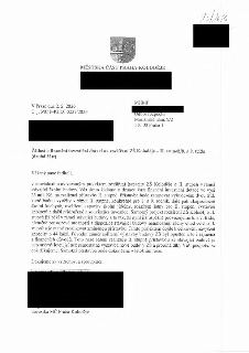 Žádost o finanční investiční dotaci na rozšíření ZŠ Koloděje – II. stupeň/8. a 9. třída (druhá část). Odesílatel: Městská část Praha-Koloděje, datum 2. 2. 2026…