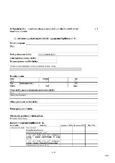 Formulář 'B) Speciální část - charakteristika poskytovaných sociálních služeb včetně finanční o zajištění', 1. - Informace o poskytovaných službách - v program…