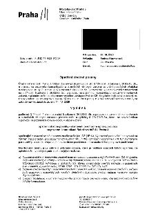 Městská část Praha 3, Úřad městské části, Odbor dopravy, Oddělení silničního úřadu. Spis. značka: S ÚMČ P3 562310/2026, Značka: OD/1809a/26/Ka, V Praze dne: 19…