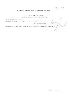 Příloha č. 1 k zápisu o výsledku voleb do zastupitelstva obce. Hodina, den, měsíc a rok vyhotovení zápisu: 20:30 hod., 10.10.2026. Jména, příjmení a podpisy: z…