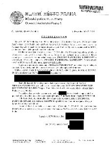 Úřední záznam Městské policie hl. m. Prahy, Obvodní ředitelství Praha 1, č.j. MPPH 73809/2025/OŘ 1 ze dne 05. 07. 2025. Dne 05. 07. 2025 hlídka Astra 90 ve slo…