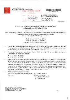 Zpráva o výsledku přezkoumání hospodaření městské části Praha - Zličín za období od 01.01.2025 do 31.12.2025. Dokument vydal Magistrát hlavního města Prahy, Od…