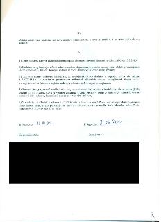 Dodatek č. 1 ke smlouvě. Článek III: Ostatní ustanovení smlouvy zůstávají beze změny a tento dodatek č. 1 se stává její nedílnou součástí. Článek IV: 1) Dodate…
