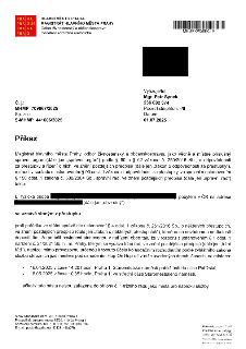 Příkaz Magistrátu hlavního města Prahy, odboru živnostenského a občanskoprávního, č. j. MHMP 709667/2025, sp. zn. S-MHMP 441606/2025 ze dne 01.07.2025. Obviněn…