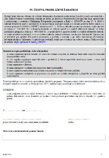 IV. ČESTNÁ PROHLÁŠENÍ ŽADATELE. Žadatel bere na vědomí zpracování osobních údajů v souladu s GDPR a příslušnými zákony (č. 320/2001 Sb., č. 499/2004 Sb.). Info…