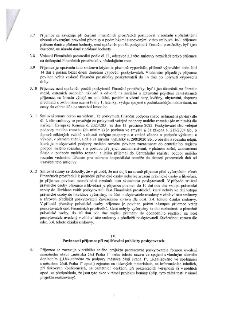 Strana 3 smlouvy obsahující body 3.7 až 4.1. Body 3.7-3.12 definují pravidla pro čerpání finančních prostředků, výpověď smlouvy, omezení použití prostředků (mz…
