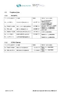 Seznam projektového týmu pro studii využití geotermální energie Metra I. D (stránka 8 ze 101). Tým SAGASTA: Ing. Libor Mařík (libor.marik@sagasta.cz, 605 707 7…