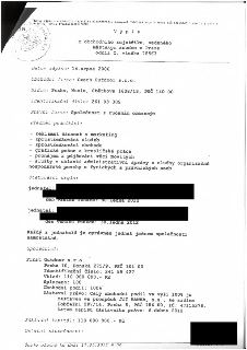 Výpis z obchodního rejstříku vedeného Městským soudem v Praze, oddíl C, vložka 78563. Datum zápisu: 14. srpna 2000. Obchodní firma: Czech Outdoor s.r.o. Sídlo:…