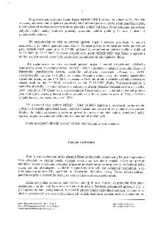 Textová část úředního rozhodnutí (strana 4). MHMP-OKP (Magistrát hlavního města Prahy, odbor kultury, památkové péče a cestovního ruchu) rozhodl o porušení zák…