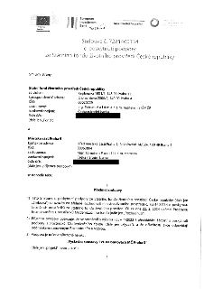 Smlouva č. 7221400154 o poskytnutí podpory ze Státního fondu životního prostředí České republiky. Smluvní strany: Státní fond životního prostředí České republi…