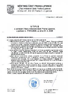 Výpis z usnesení Rady městské části Praha-Lipence č. 175/5-2026 ze dne 21. 5. 2026. Rada schvaluje 3. úpravu rozpočtu MČ Praha-Lipence na rok 2026: 1) Účelová…