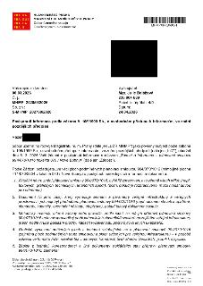 Úřední dokument Magistrátu hlavního města Prahy, Odbor územního rozvoje, ze dne 24.04.2026. Předmět: Poskytnutí informace podle zákona č. 106/1999 Sb., o svobo…