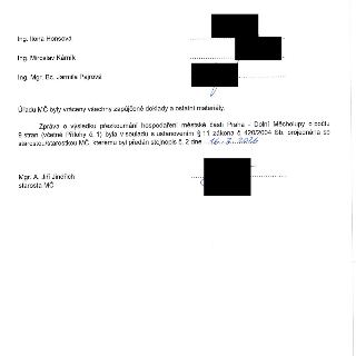 Závěrečná část dokumentu (zprávy o výsledku přezkoumání hospodaření) obsahující jména: Ing. Ilona Honsová, Ing. Miroslav Kárník, Ing. Mgr. Bc. Jarmila Pajrová…