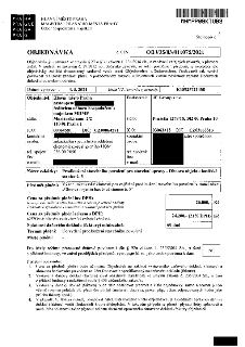 HLAVNÍ MĚSTO PRAHA MAGISTRÁT HLAVNÍHO MĚSTA PRAHY Odbor hospodaření s majetkem. Stejnopis č. 4. OBJEDNÁVKA č. CES OBJ/35/03/011075/2021. Datum vystavení: 4. 3.…