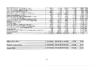 Tabulka rozpočtových výdajů. Obsahuje položky: Dotace MČ - Dotace A - Ostatní záležitosti kultury (200,00 / 370,00 / 370,00 / 185,00 / 100,00 / 3319), Dotace M…