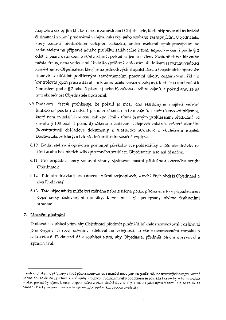 Naskenovaná stránka textového dokumentu (smlouvy či obchodních podmínek) obsahující body 6.9 až 6.13, článek 7 'Licenční ujednání' a poznámku pod čarou definuj…
