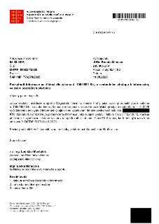Úřední dopis Magistrátu hlavního města Prahy, odboru školství, mládeže a sportu ze dne 19.08.2026. Předmět: Poskytnutí informace na žádost dle zákona č. 106/19…