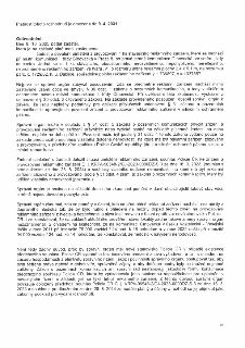 Textová část rozhodnutí, strana 2/3. Obsah: Odůvodnění žádosti o povolení umístění a provozování 1 ks stávajícího reklamního zařízení typu 'V' (2,4 x 5,1 m) u…