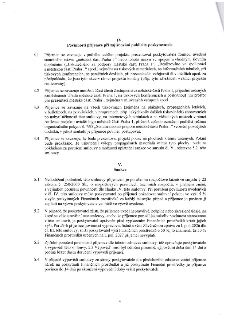 Část smlouvy obsahující články IV. (Povinnosti příjemce při zajišťování publicity poskytovatele) a V. (Sankce). Článek IV. specifikuje povinnost uvádět název '…
