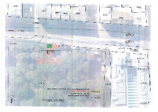 Situační plán pro Olšanské hřbitovy. Legenda: M 1:200, Hranice pozemků (katastr nemovitostí), Čísla parcel katastru nemovitostí, Trvalý zábor na parcele 4381/1…
