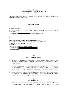 Veřejnoprávní smlouva o poskytnutí dotace z rozpočtu MČ Praha 20, číslo: S/12/2026/0107. Smluvní strany: Poskytovatel: Městská část Praha 20, sídlo: Jívanská 6…