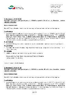 Úřední dokument Městské části Praha-Zbraslav obsahující dvě usnesení Rady městské části: 1. Usnesení č. R 16 190 26: Pronájem pozemku pod garáží parc. č. 1314/…