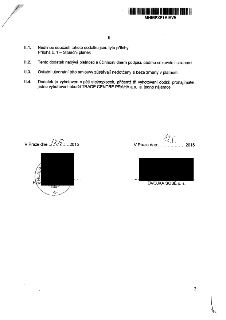 Naskenovaná stránka textového dokumentu - smlouva, oddíl II. V Praze dne 12.5.2015, podepsáno stranami Hl. m. Praha a DVOJKA SOBĚ o.s.