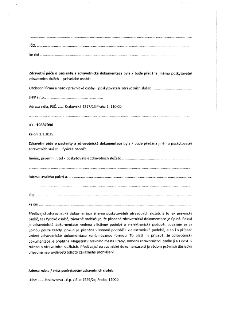 Naskenovaný textový dokument týkající se předání zdravotnické péče a dokumentace jinému poskytovateli zdravotních služeb. Obsahuje údaje: IČO: (nevyplněno), ke…