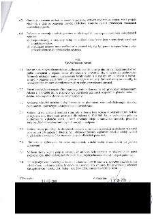 Text smlouvy obsahující body 6.3, 6.4 a článek VII. Závěrečná ustanovení (body 7.1 až 7.8). Klíčové informace: Smlouva nabývá účinnosti dnem uveřejnění v regis…