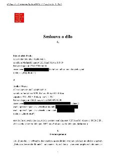 Smlouva o dílo mezi hlavním městem Praha (IČO: 00064581, sídlo: Mariánské náměstí 2/2, Praha) a společností Atelier 99 s.r.o. (IČO: 02463245, sídlo: Purkyňova…