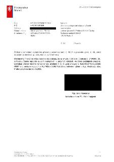 Ministerstvo financí, 72 – odbor Státní majetek. Č. j.: MF-29916/2026/7205-3, PID: MFCRGXPDRR. Adresát: Úřad pro zastupování státu ve věcech majetkových, Územn…