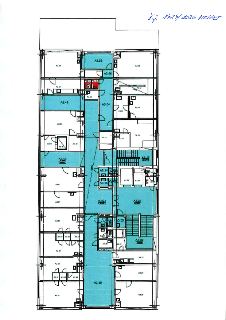 Plán stavby (půdorys patra), v pravém horním rohu ručně psané číslo jednací č.j. 1424/2026 MENPET. Označení místností na plánu: A3.01, A3.02, A3.03, A3.04, A3.…