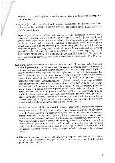 Strana 4 smlouvy obsahující body 10 až 14 týkající se povinností příjemce dotace: 10. Povinnost poskytnout informace o projektu. 11. Povinnost informovat o změ…