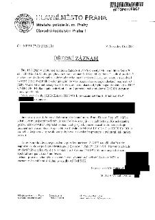 HLAVNÍ MĚSTO PRAHA, Městská policie hl. m. Prahy, Obvodní ředitelství Praha 1. Č.j.: MPPH 77181/2025/OŘ1, V Praze dne 15.7.2025. ÚŘEDNÍ ZÁZNAM. Dne 15.7.2025 v…