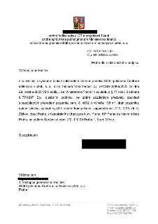 Úřední sdělení Ministerstva financí ČR (PID: MFCRFXMGKD, Č. j.: MF-30020/2025/02-3) adresované Státní pokladně Centrum sdílených služeb, s. p. Ministerstvo fin…