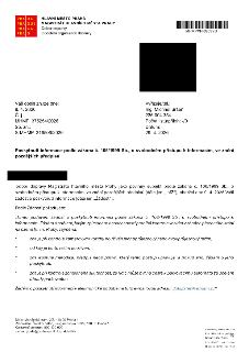 Úřední dopis Magistrátu hlavního města Prahy, odboru dopravy, ze dne 29. 4. 2026. Předmět: Poskytnutí informace podle zákona č. 106/1999 Sb., o svobodném příst…